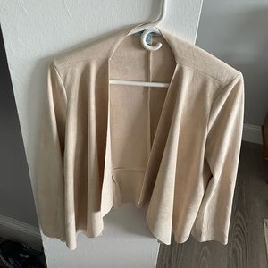 Women’s cream suede blazer